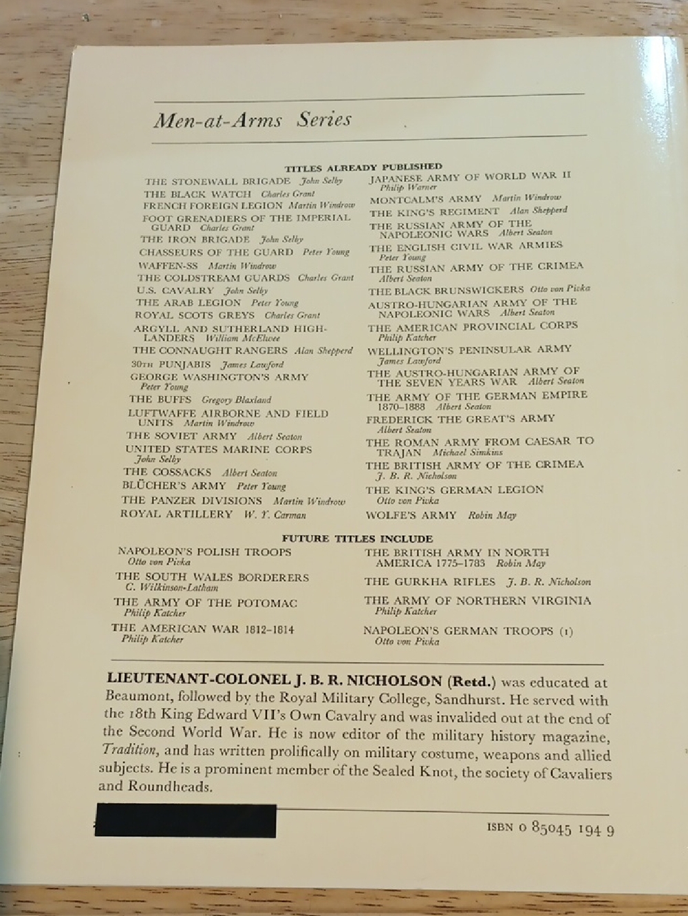 The British Army of the Crimea By J.B.R. Nicholson - Picture 2 of 2